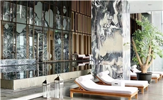 Italy Landscape Purple Marble Polished  Wall Tiles
