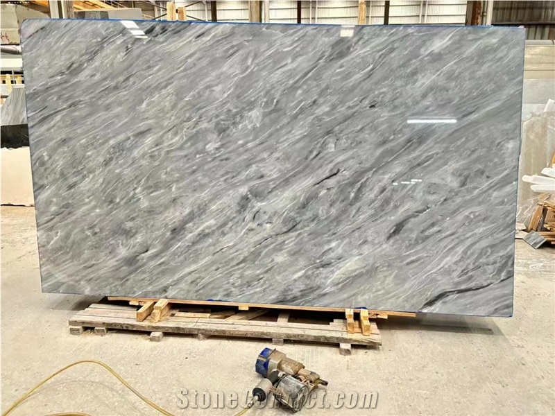 Turkey Space Grey Marble Polished  Stair Treads