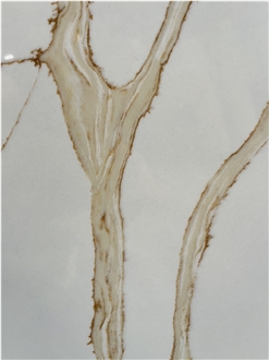 Calacatta Gold White Quartz Slabs Artificial Stone Slab