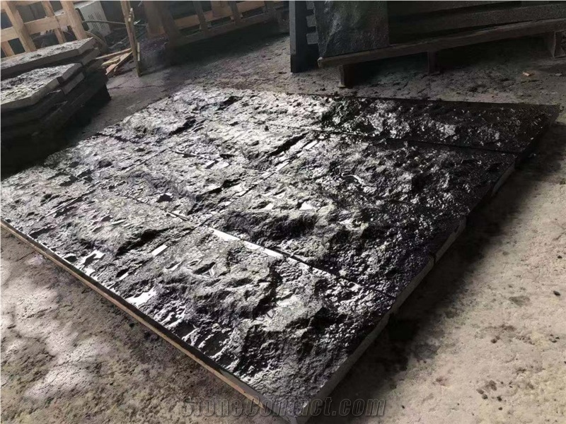 Chinese Black Basalt G684 Mushroomed Stone Cladding