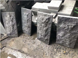 Chinese Black Basalt G684 Mushroomed Stone Cladding