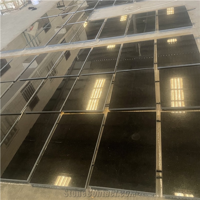 Black Galaxy Granite Polished  Tiles
