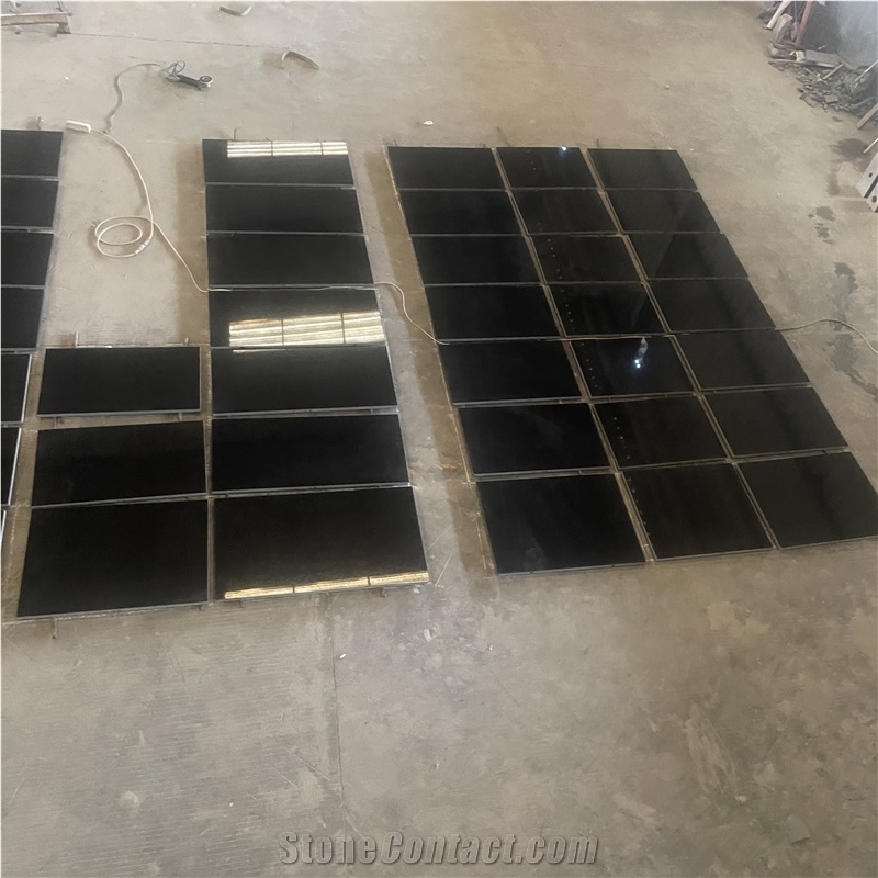 Black Galaxy Granite Polished  Tiles