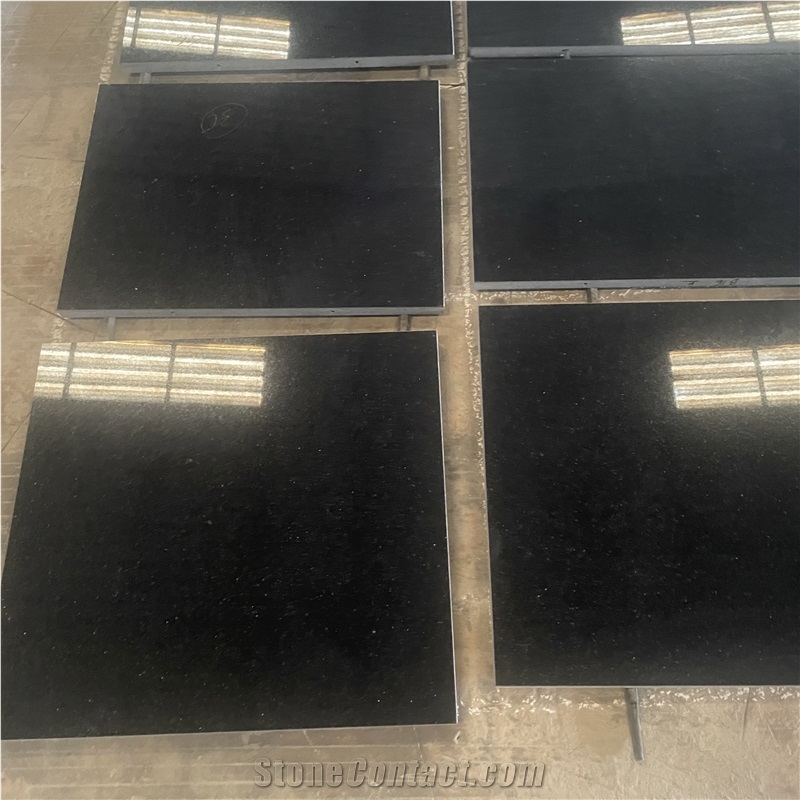 Black Galaxy Granite Polished  Tiles