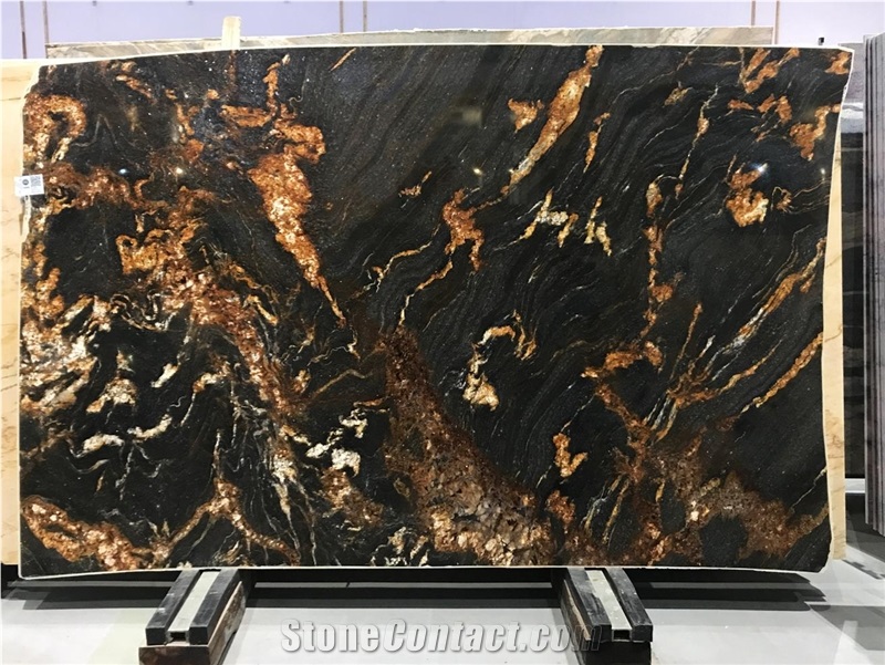 Black Fusion Granite Slab