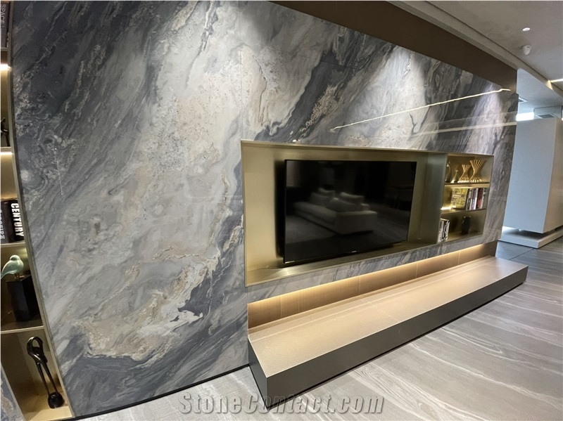 Blue Louise Sintered Stone Finished Product