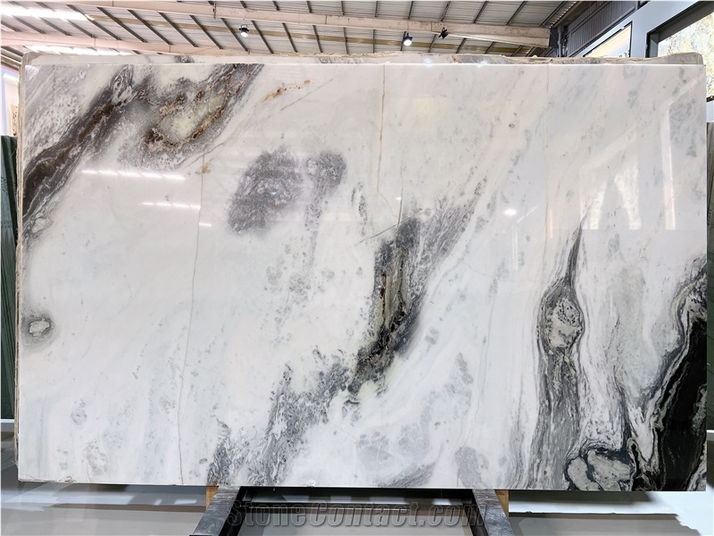 China Panda White Marble Slab