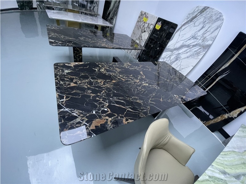Portoro Nero Giallo Marble Finished Product