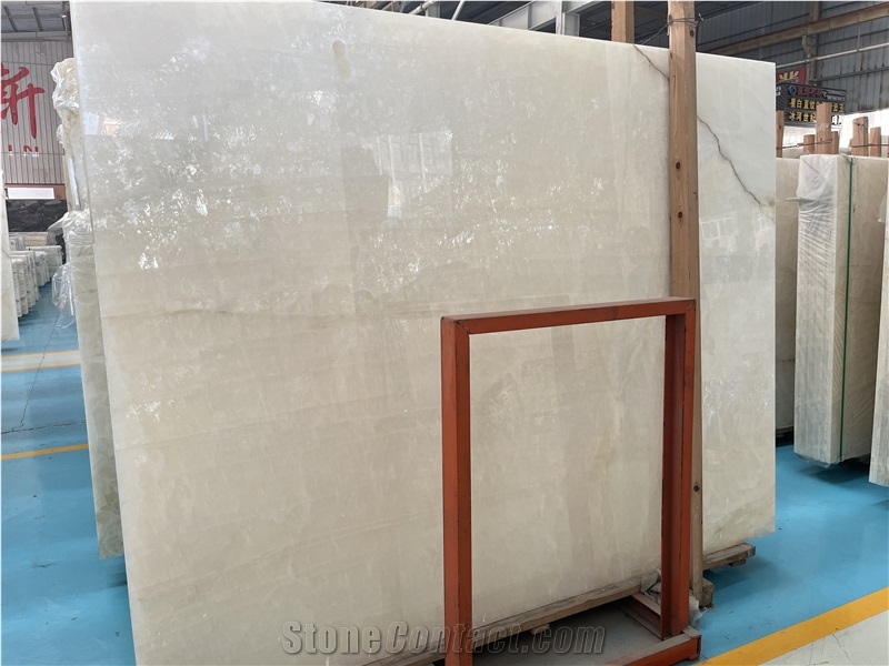 Crystal White Quartzite Slab Wall And Floor Tiles