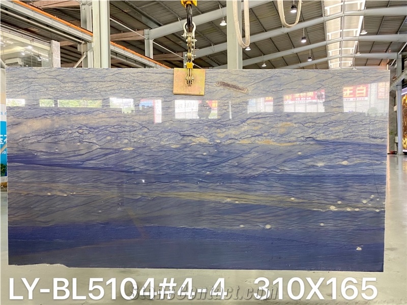 Polished Azul Macaubas Blue Quartzite Slabs