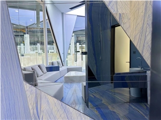 Polished Azul Macaubas Blue Quartzite Slabs