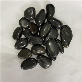 High Polished Black Pebble Stone For Landscaping