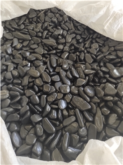 High Polished Black Pebble Stone For Landscaping