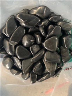High Polished Black Pebble Stone For Landscaping