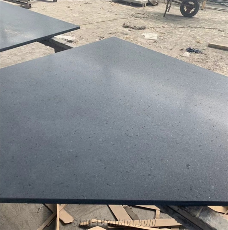 Polished Shanxi Black Granite Hearth For Modern Fireplace