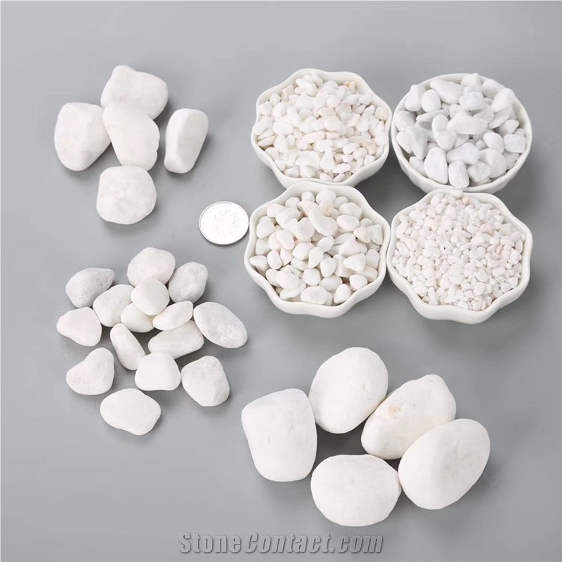 Top Quality White Pebble Stone For Garden Landscape Decor