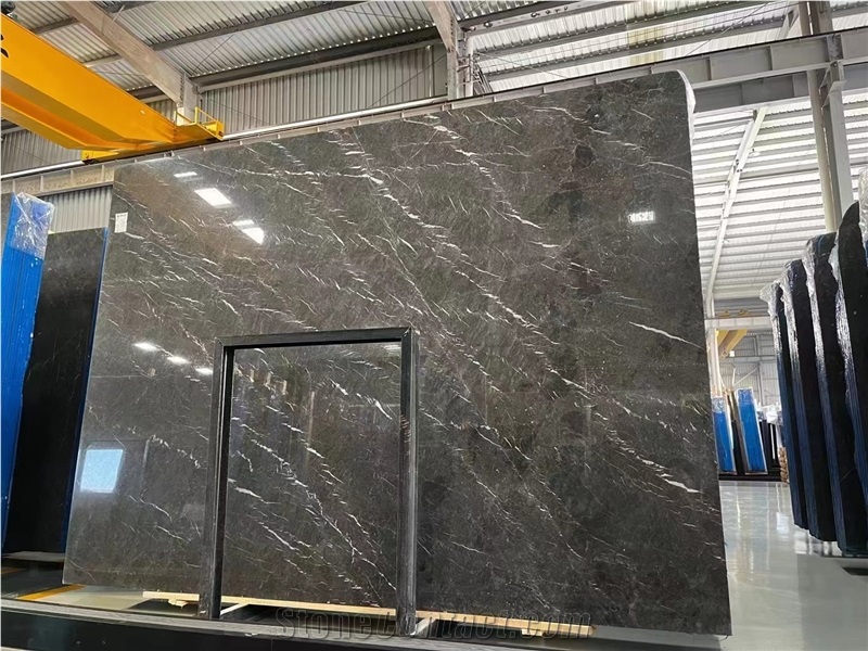 Wyndham Gray Marble Polished Slabs Pattern