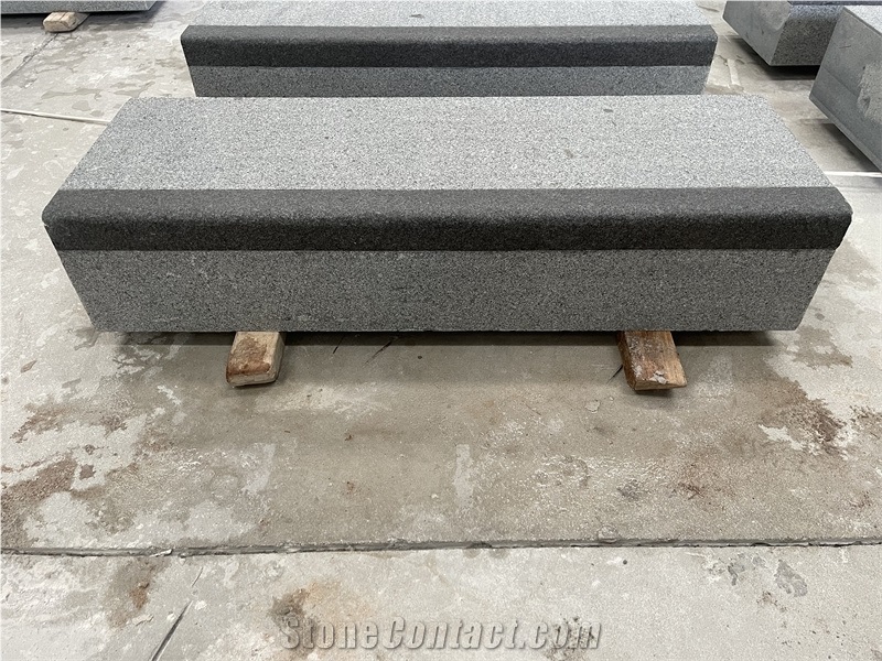 Customized China Grey Granite 654 With Zimbabwe Black Exterior Steps