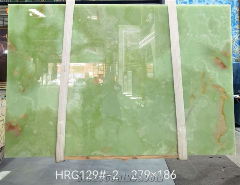 Green Onyx Polished 1.6Cm Slabs For Wall Decor Countertops