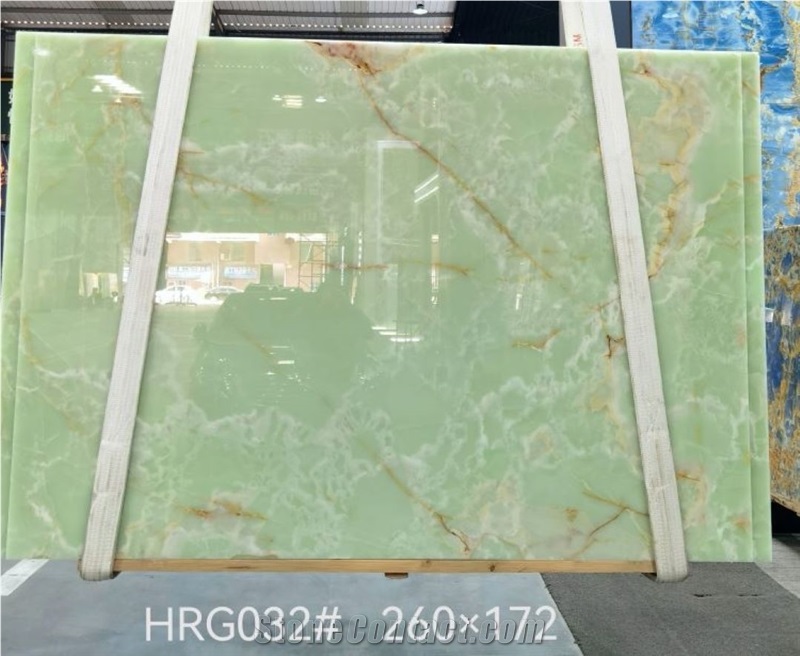 Green Onyx Polished 1.6Cm Slabs For Wall Decor Countertops