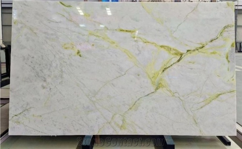 Luminous Marble Slab Floor Tile