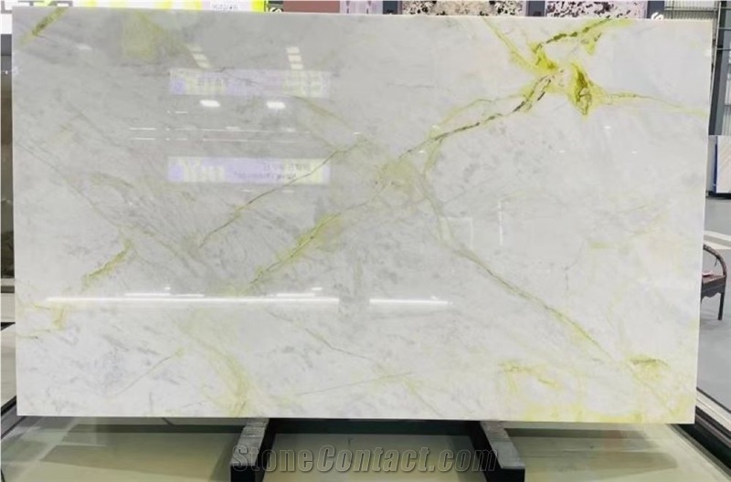 Luminous Marble Slab Floor Tile