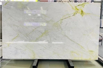 Luminous Marble Slab Floor Tile