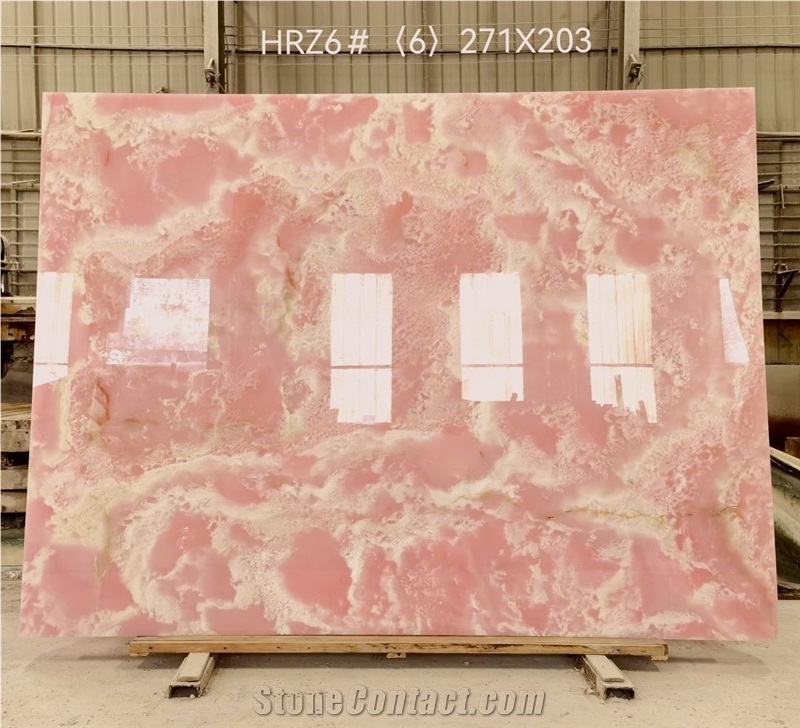 Pink Onyx Polished Slabs