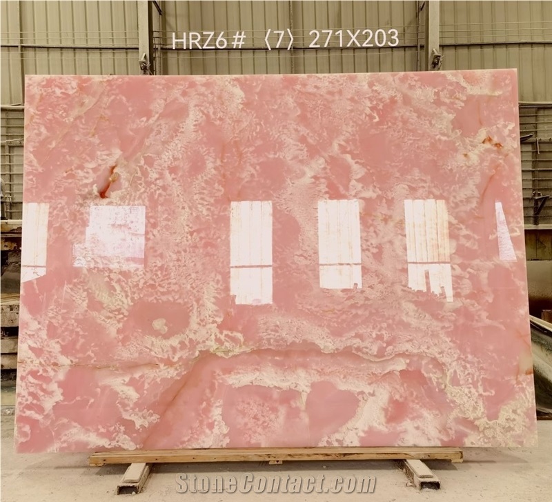 Pink Onyx Polished Slabs