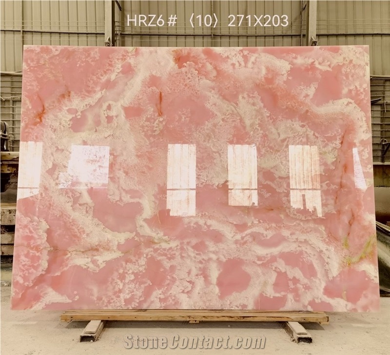 Pink Onyx Polished Slabs