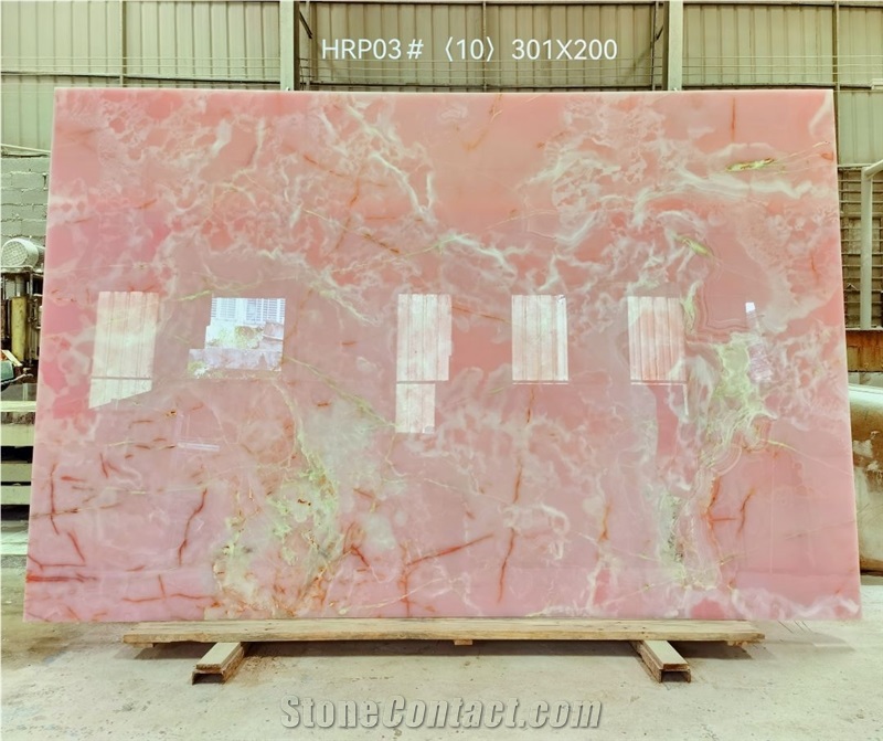 Pink Onyx Polished Slabs