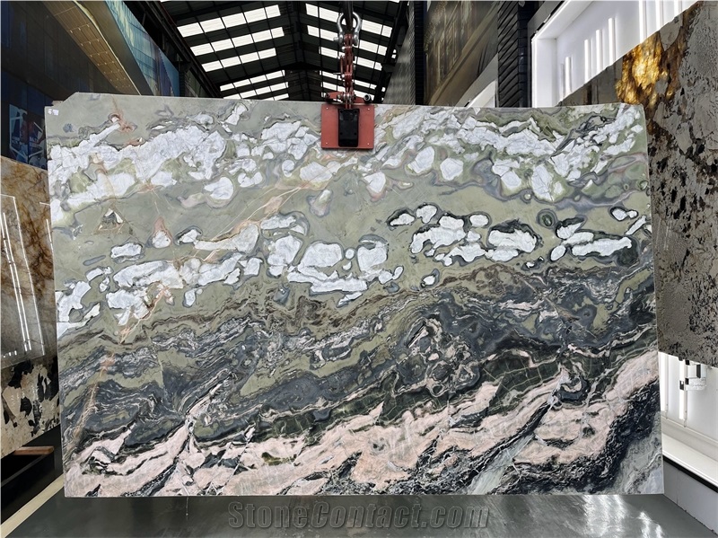 Twilight Green Marble Dedalus Marble Slab Tiles