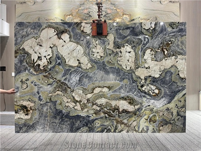 Twilight Green Marble Dedalus Marble Slab Tiles