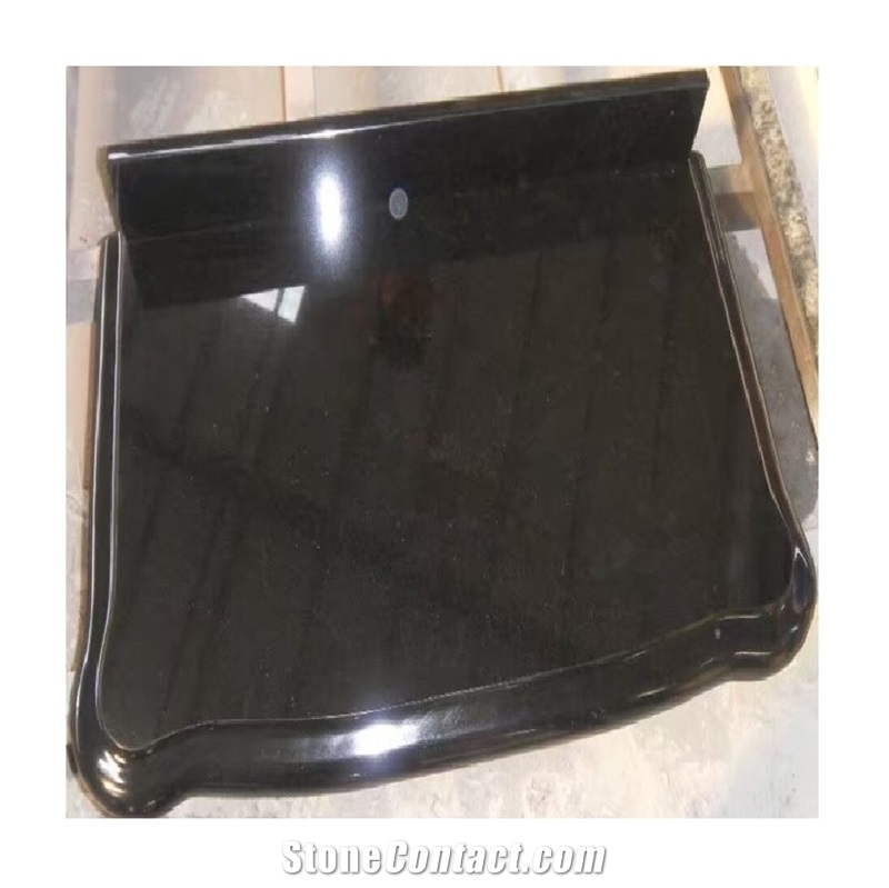 Black Granite Slabs With Polished Surface