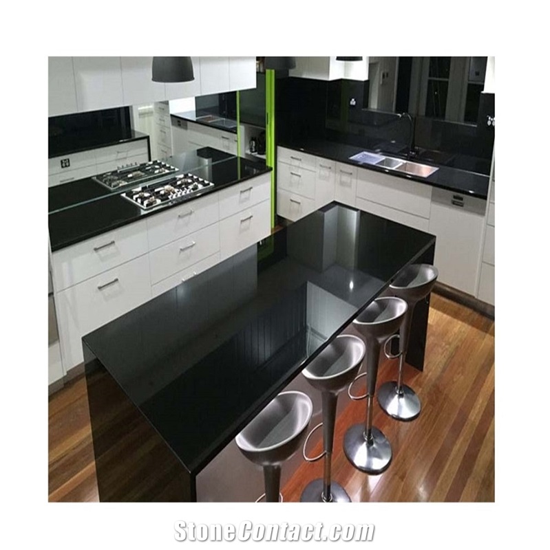 Black Granite Slabs With Polished Surface