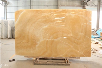 China Honey Onyx Slabs Golden Agate Onix Tile Wall Floor Use