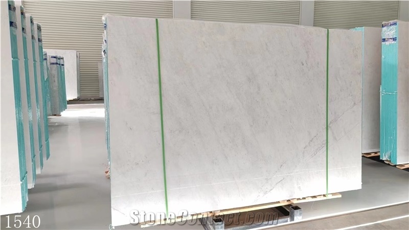 China Yabo White Marble Big Slabs Tiles Interior Floor Use