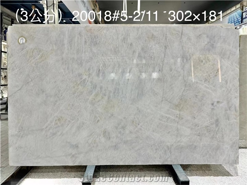 Crystal Ice Quartzite Slabs Crystalline White Wall Tile