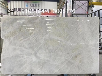 Crystal Ice Quartzite Slabs Crystalline White Wall Tile