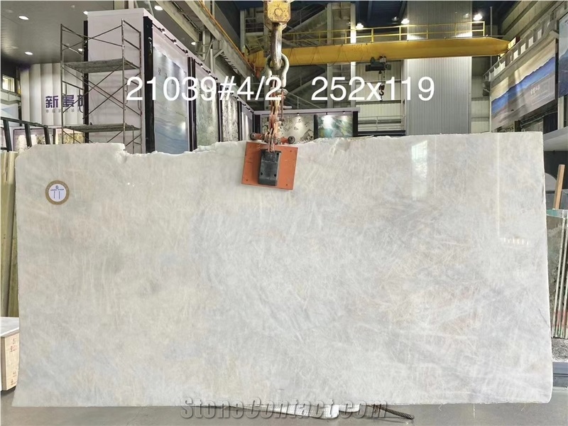 Crystal Ice Quartzite Slabs Crystalline White Wall Tile