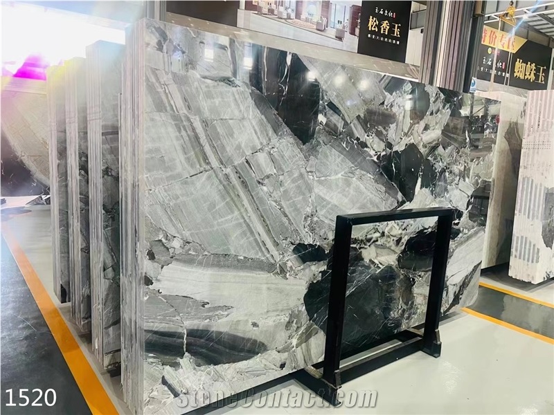 Impression Gray Marble Wall Tiles Milan Cloudy Big Slab