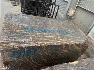 Port Saint Laurent Marble Slabs Nero Portoro Brown Stone