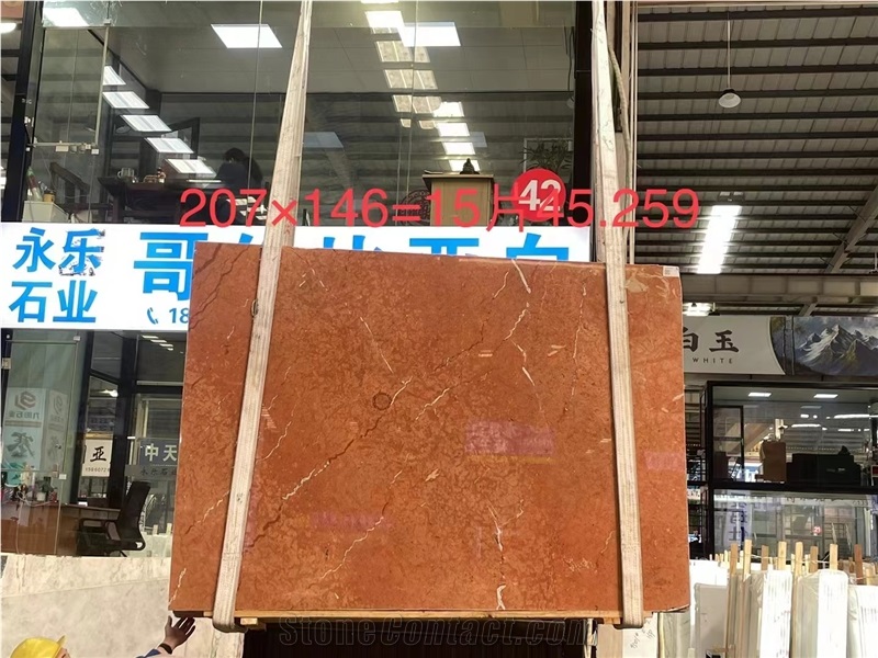 Rosso Alicante Marble Tiles Rojo Marmol Red Stone Big Slab