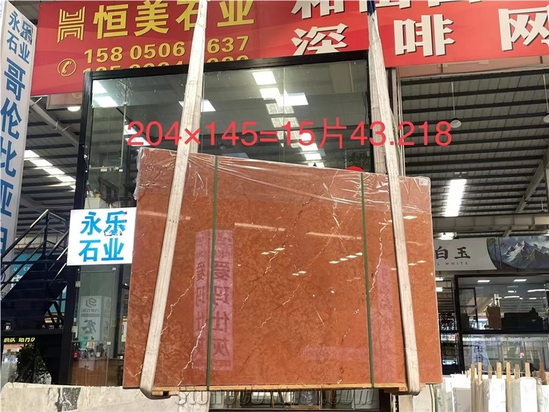 Rosso Alicante Marble Tiles Rojo Marmol Red Stone Big Slab