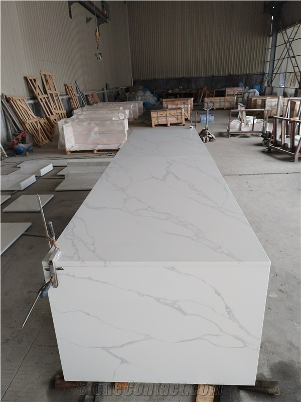 Calacatta 5012 Mvjay Black Island Countertop Quartz Stone