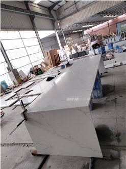 Calacatta 5012 Mvjay Black Island Countertop Quartz Stone
