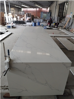 Calacatta 5012 Mvjay Black Island Countertop Quartz Stone