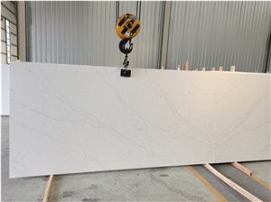 Venatino Statuary Calacatta White Quartz Stone  Countertops