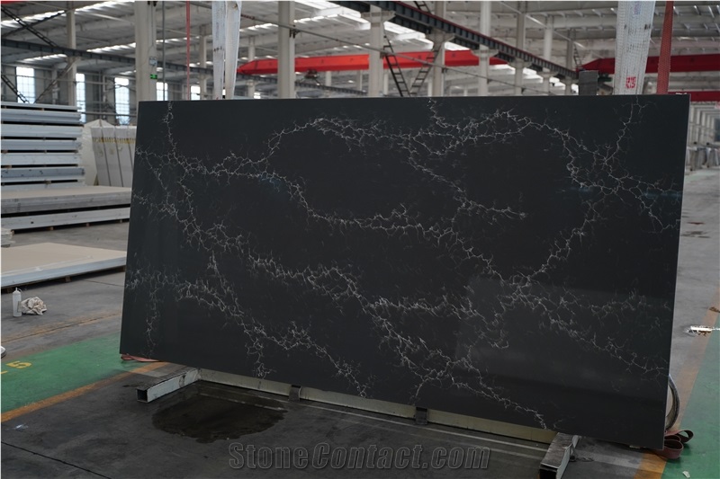 Black Gold Calacatta Quartz  Artificial Calacatta
