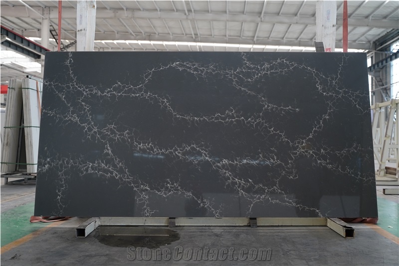 Black Gold Calacatta Quartz  Artificial Calacatta